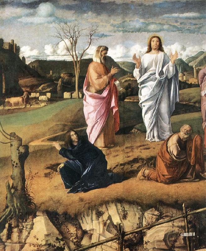 BELLINI, Giovanni Transfiguration of Christ (detail) 2 Germany oil painting art